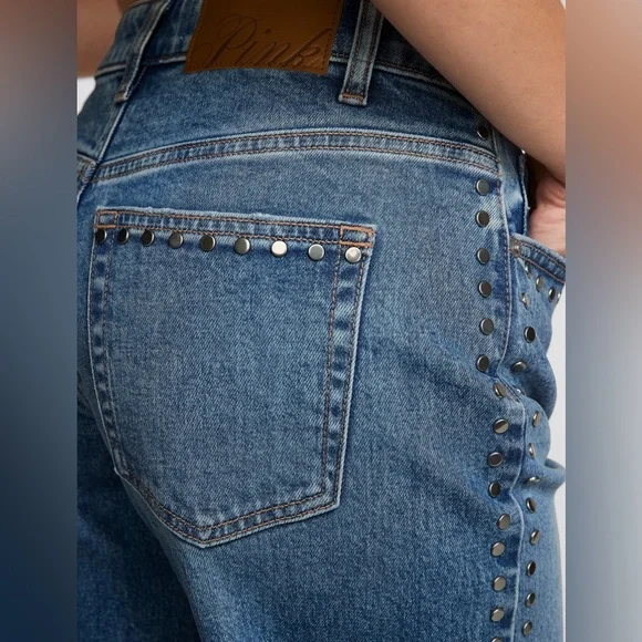 VS Pink Jeans Studded Wide-Leg - Picture 4 of 8